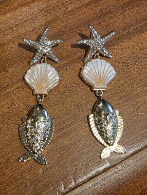 Sugarfix Goldtone Fish Earrings